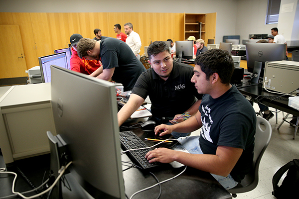 Students Working on Computer