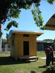 A finished EcoVillage house