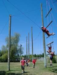 Lyles College of Engineering Students at the Campus Ropes Course