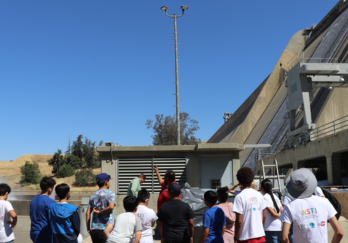 Students in the FSTI K-12 program on a trip for visuals and knowledge of infrastructure.