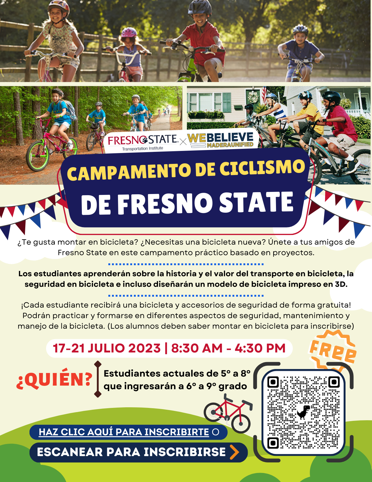 Fresno State Bike Camp Spanish