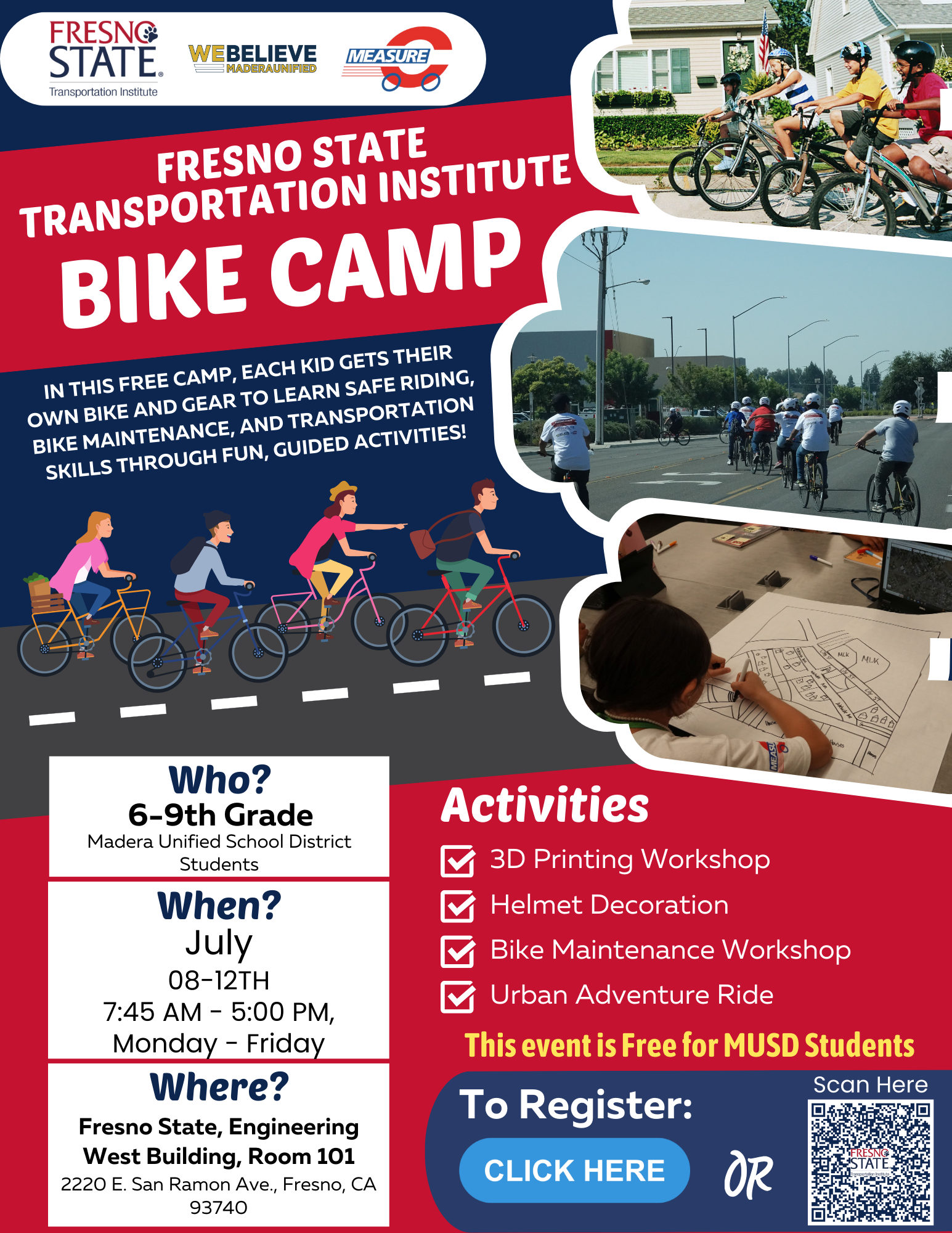 Fresno State Bike Camp English