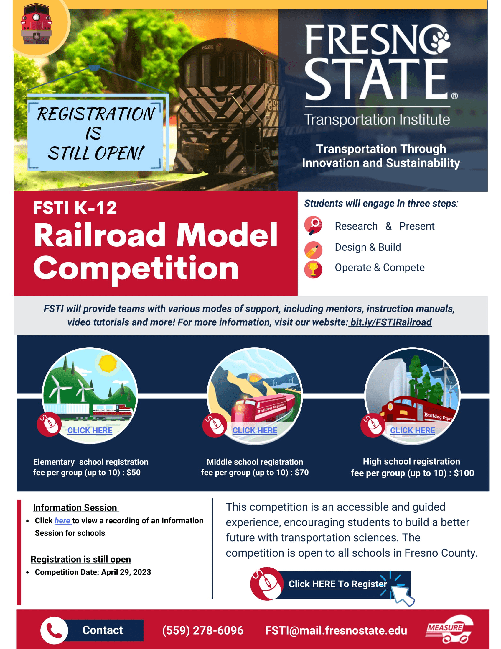 FSTI Railroad Model Competition School Flyer